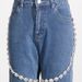 K Fashionable And Personalized Jeans For Women, New Trend, Circular Rhinestone Splicing Design, Straight Leg Pants_mkmklike.com