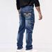 Men's Clothing Spring And Autumn Style Fashion Retro Multi Pocket Wide Version Jeans Standard Size Nzk Men's Loose Straight Denim Long_mkmklike.com