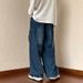 Men's Cargo Workwear Jeans – Oversized Streetwear Pants With Multi-Pockets & Vintage Wash_mkmklike.com