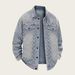 Men's Crochet Embroidered Denim Jacket – Lightweight Distressed Cotton Coat, Loose Fit Casual Blazer (S-XXL, Light Blue)_mkmklike.com
