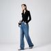 Nanyou High-End Lyocell Wide-Leg For Women, 2025 Spring New Style, Loose, Slimming, Straight-Leg, Floor-Length Jeans_mkmklike.com