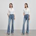 Women's Autumn High-End High-Quality Design High-Waisted Slim-Fit Comfortable Simple Flared Jeans_mkmklike.com