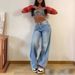 Women's Clothing High-Waisted Straight Leg Jeans Retro Loose Fit Denim Pants Long Wide Leg Spring/Autumn Fashion_mkmklike.com