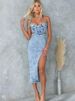 K Fashionable Camisole Vintage Sexy Denim Dress_mkmklike.com