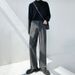 Nordmann Black Gray Jeans Men's Straight Leg Loose New American Retro High Street Versatile Cool Casual Long Pants_mkmklike.com