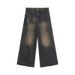 Summer Men Baggy Jean Uniex Vintage American Style Straight Wide Leg Denim Pant Fahion Brand Hot Sale Caual_mkmklike.com