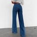 Men's & Women's Vintage Washed Denim Jeans – High-Waisted Loose Straight Leg Pants (XS-XL, Light Blue/Dark Blue, Distressed Streetwear Style)_mkmklike.com