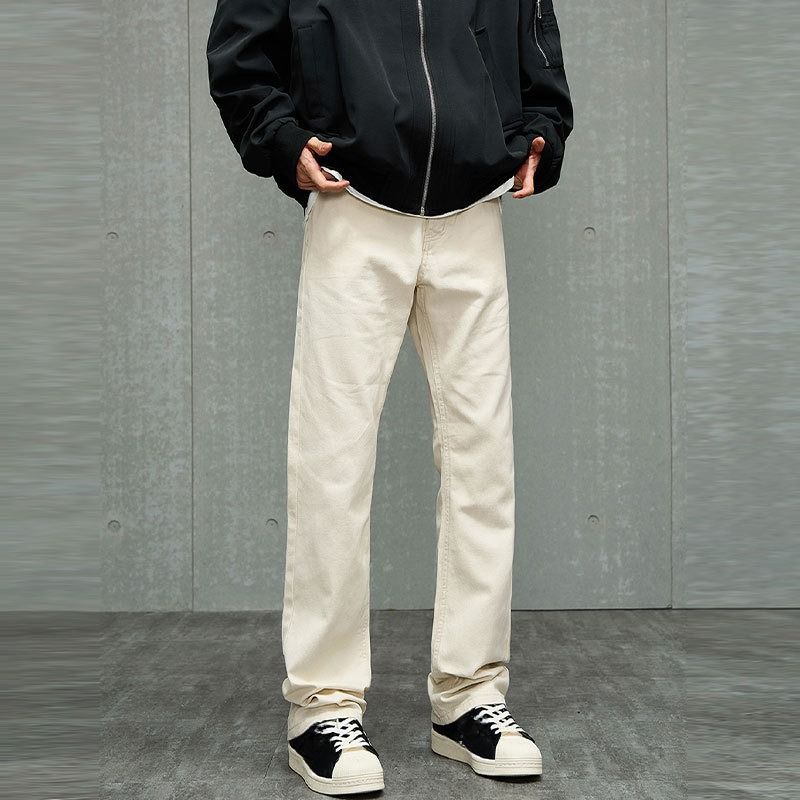 90s Retro Flare Jeans – Slimming Bootcut Denim Pants With Vintage Wash & Mid-Rise Fit (Unisex Casual High-Street Trousers)_mkmklike.com