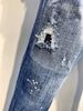 Men's Slim Fit Stretch Denim Jeans With Distressed Details & Ripped Design - Comfortable Straight Leg For Casual Wear_mkmklike.com