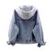 Women's Clothing Denim Plus Velvet Jacket Hooded Warm Lambskin Cotton Jacket Thick Short Cotton Coat_mkmklike.com