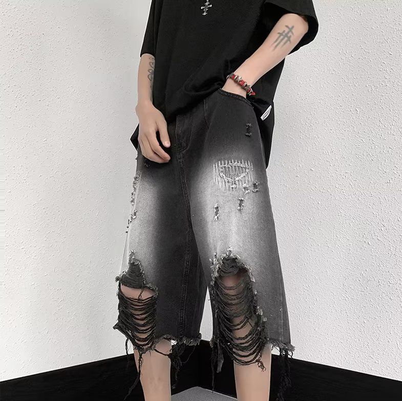 Men's Clothing Men's Denim Shorts Shorts Men's Jeans_mkmklike.com