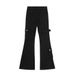 Hippie Trend Flared Jeans Vibe Loose Men's Long With Tie Straps Irregular Pocket Design Casual Pants_mkmklike.com