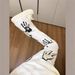 Men's High-Waisted Slim Fit Straight Leg Jeans Hand Print American High Street Style Trendy And Cool Slightly Flared_mkmklike.com