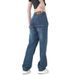 Men's Retro Trendy Straight Wide Leg Jeans Casual Classic Fit Denim Gradient Pants American Style Low Waist Long_mkmklike.com