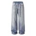 Streetwear Rhinestone Jeans For Men – Baggy Straight-Leg Pants With Rope Belt (S-XXXL)_mkmklike.com