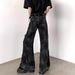 Men's Clothing High Street Vibe Micro Flared Men's High Waist Niche Design Jeans High End Feel_mkmklike.com