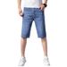 Douyin, A Piece Of Hair Delivery, Summer Elastic Jeans For Men, Thin And Fattened, Plus Size, Straight Denim Five-point Shorts For Men_mkmklike.com