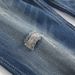 Men's Straight Fit Distressed Jeans – Button Fly & Vintage Wash (Size 28-42, Light Blue)_mkmklike.com