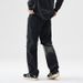 Men's Clothing Gradient Black Denim Trendy Men's New Patchwork Jeans Hip Hop Ins Trend High Street Trendy Straight Trousers_mkmklike.com