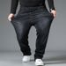 Men's Clothing Autumn And Winter Loose Jeans Men's Elastic Plus Fat Men's Large Size Straight Casual Men's Pants Fat Men Plus Fat Pants_mkmklike.com