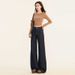 Vintage Dark Blue Flared Jeans For Women, Spring Collection, Loose Fit, Non-clingy, Floor-length Bell-bottom Pants,_mkmklike.com