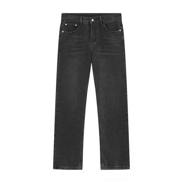EF Denim | 2023 New Product, Four Seasons Korean Version Simple Versatile Pant Foot Split Design Jeans Men's And Women's Gray And Black_mkmklike.com