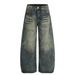 Vintage Washed High-Street Jeans For Men & Women – Relaxed Fit Cat Whisker Denim With Curved Hem (Blue/Black, S-XXL)_mkmklike.com