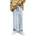 Gray Jeans Men's Straight Loose Wide-leg Casual Trousers Autumn Trendy Brand Large Size Korean Version Trendy Dad Pants_mkmklike.com