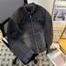 Small Niche Deconstructive Design With Shoulder Pads Denim Jacket For Men, Vintage Washed Short Jacket_mkmklike.com