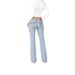 Women's Clothing Women's Washed Low Rise Y2K Flared Jeans Revice_mkmklike.com