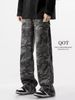 American Camouflage Tooling Jeans Men's Loose High Street Hiphop Straight Pants Trendy Brand Large Size Wide Leg Sports Trousers_mkmklike.com