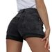 Women's High-Elastic High-Waist Denim Shorts Women's Hot Pants_mkmklike.com