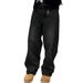 Men's American Retro Wide Leg Jeans Trendy Washed Distressed Loose Straight Leg Dad Jeans Street Style Cross Border Version_mkmklike.com