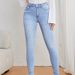 Women’s Slim Fit Stretch Jeans - Classic Sky Blue Skinny Denim Pants, Comfortable High Elasticity Casual Trousers For Daily Wear_mkmklike.com