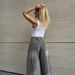 Streetwear Baggy Jeans – 90s Hip-Hop Revival (High Waist, Washed Gray, Unisex Fit For S-XL, Cotton-Poly Blend)_mkmklike.com