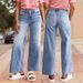 Women's Ripped Casual Loose Straight Leg Jeans Versatile Style Denim Pants_mkmklike.com