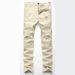 Street Style Motorcycle Men's Personality Wrinkled Slim Fit Skinny Pants Stretch Ripped Jeans_mkmklike.com
