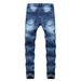Men's Clothing Ripped Skinny Jeans Men's Slim Stretch European And American Motorcycle Jeans_mkmklike.com