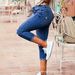 Summer High-Waisted Ripped Stretch Capri Pants for Women Slim Fit Versatile Denim Capri Pants_mkmklike.com