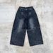 Gothic Punk Cargo Pants - Y2K Harajuku Vintage Washed Wide-Leg Jeans With Distressed Details_mkmklike.com