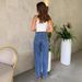 Women's Clothing Jeans For Women New Beaded Temperament Commuting Raw Edge Straight Pants Washed Fashion Jeans_mkmklike.com