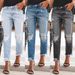 Women’s Clothing hole free elastic retro fashion denim trousers for women_mkmklike.com