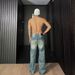 Men's Clothing Retro Whiskered Washed Distressed Jeans American Style For Men And Women Clean Fit Sophisticated Straight Leg Loose Fit_mkmklike.com