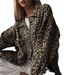 Women's Clothing style leopard print denim jacket _mkmklike.com