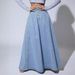 Design Sense Single Button Denim Skirt Women Retro Stylish Big Swing A-line Skirt_mkmklike.com