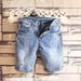 Men's Slim Fit Stretch Denim Shorts – Distressed Blue Washed 5-Inch Casual Shorts With Straight Leg Opening_mkmklike.com