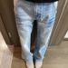 Small Niche Crack Design Washed Light Blue Jeans For Men, American Trend Casual Versatile Loose Straight Leg Pants_mkmklike.com
