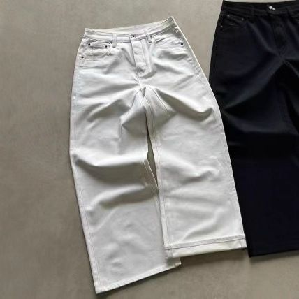 Men's Clothing Men's Black Straight Leg Jeans With Embroidery - Stylish, Slim Fit, Casual Washed Denim Pants For Everyday Wear_mkmklike.com