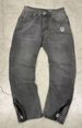 Men's Clothing Menswear Trendy Brand Embroidered Jeans, Loose Fitting Casual Heavyweight Jeans_mkmklike.com