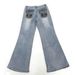 Women's Clothing Women's Vintage Washed High-Waisted Flared Jeans – Embroidered Pocket Retro Denim Pants With Stretch (S-L, Blue/Light Blue)_mkmklike.com